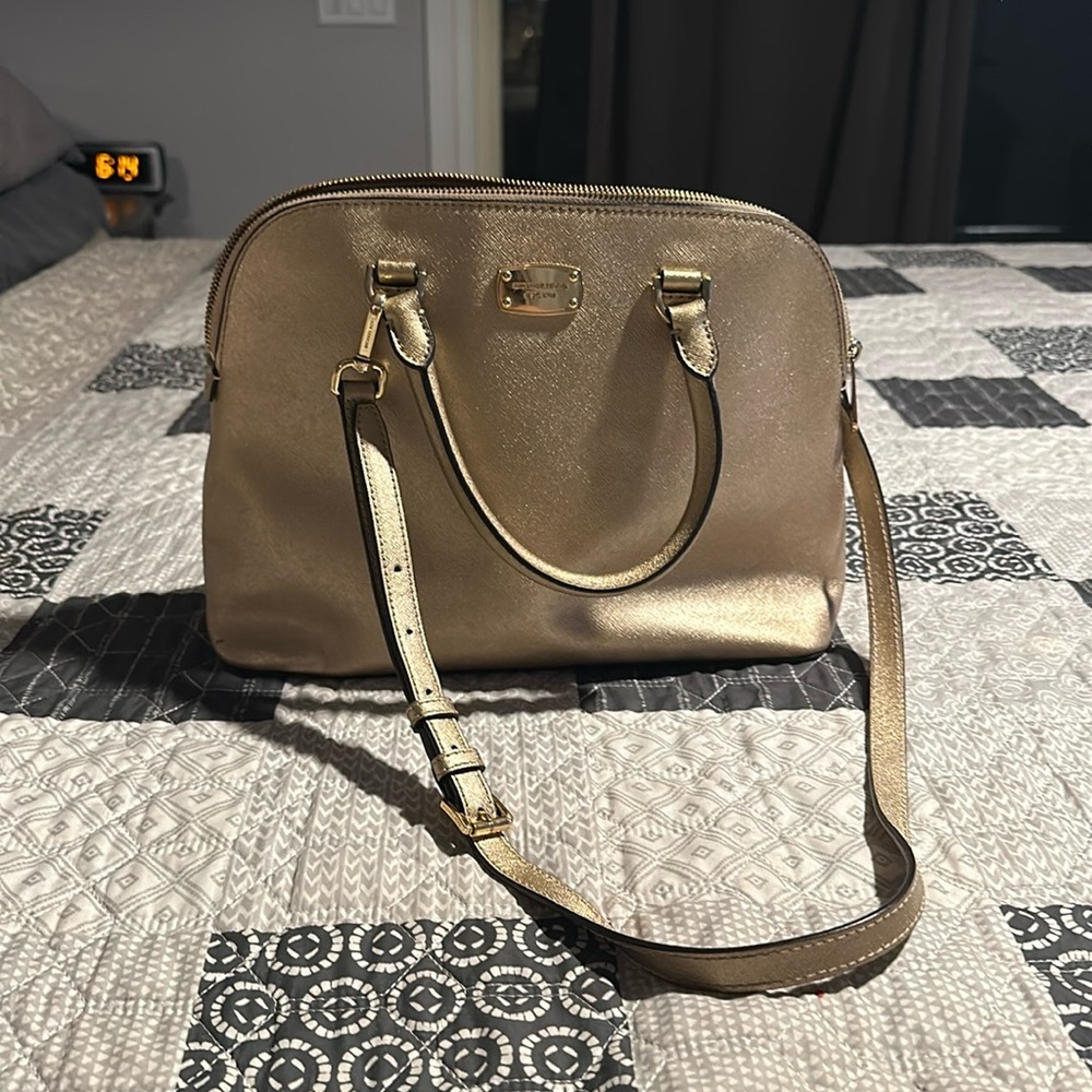 Michael Kors Gold cross body bag